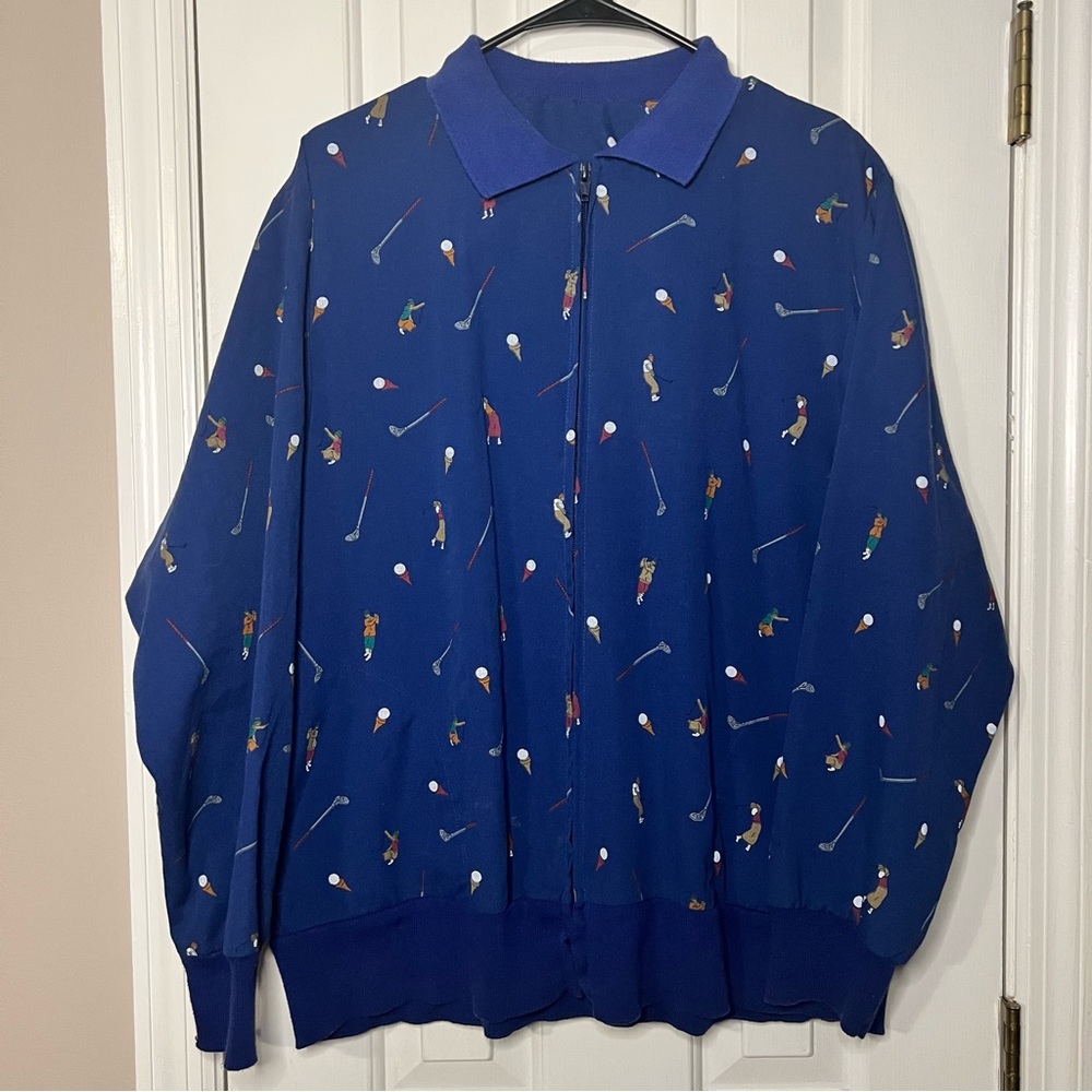 Lightweight zippered golf jacket-Vintage